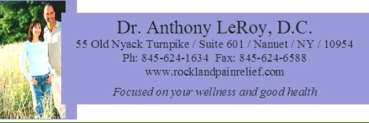 Anthony LeRoy, DC-Rockland Pain Relief-Nanuet, NY